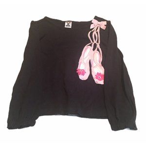 Gymboree black ballerina top-size 7